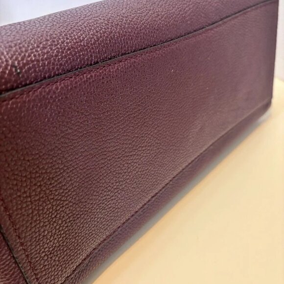 Like New Coach Turnlock Burgandy Leather Shoulder Bag - Picture 8 of 14